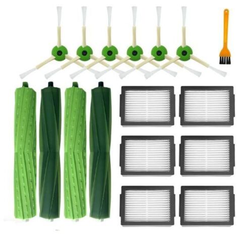 Pour IRobot Roomba I3, I3+, I4, I6, I6+, I7, I7+, I8, I8+, E5, E6, E7, Robot Aspirateur Brosse LatéRale Principale Filtre Hepa