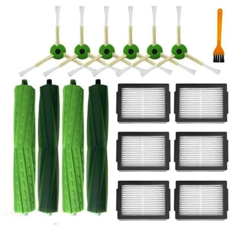 Pour IRobot Roomba I3, I3+, I4, I6, I6+, I7, I7+, I8, I8+, E5, E6, E7, Robot Aspirateur Brosse LatéRale Principale Filtre Hepa