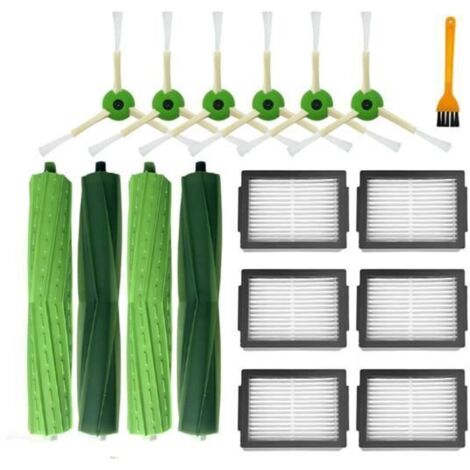 Pour IRobot Roomba I3, I3+, I4, I6, I6+, I7, I7+, I8, I8+, E5, E6, E7, Robot Aspirateur Brosse LatéRale Principale Filtre Hepa