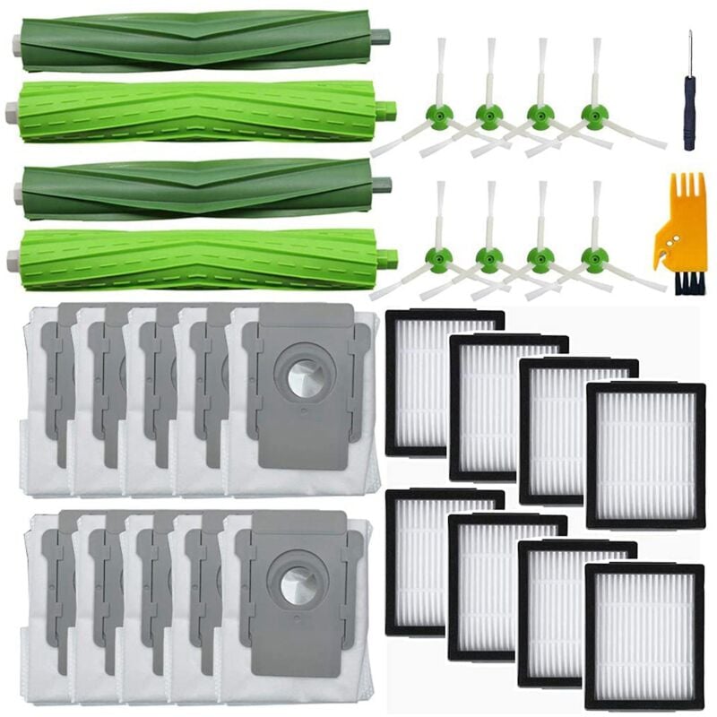 Alovez - Pour Irobot Roomba I7 I7 + I6 + I8 I3 +/plus filtres Hepa sacs sous vide