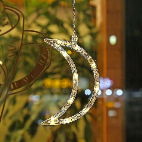 Pour La Maison Led Rideau Lumière Flash Fée Guirlande Lampe D'aspiration - Lune