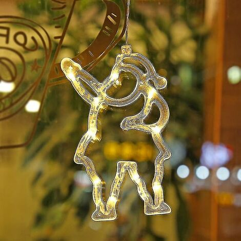 Pour La Maison Led Rideau Lumière Flash Fée Guirlande Lampe D'aspiration - Père Noël