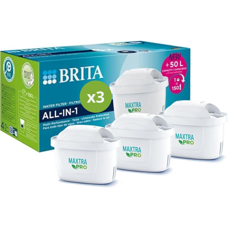 Pour le BRITA Maxtra+ Filtre à Eau Potable 100L 3 Filtri Blanc