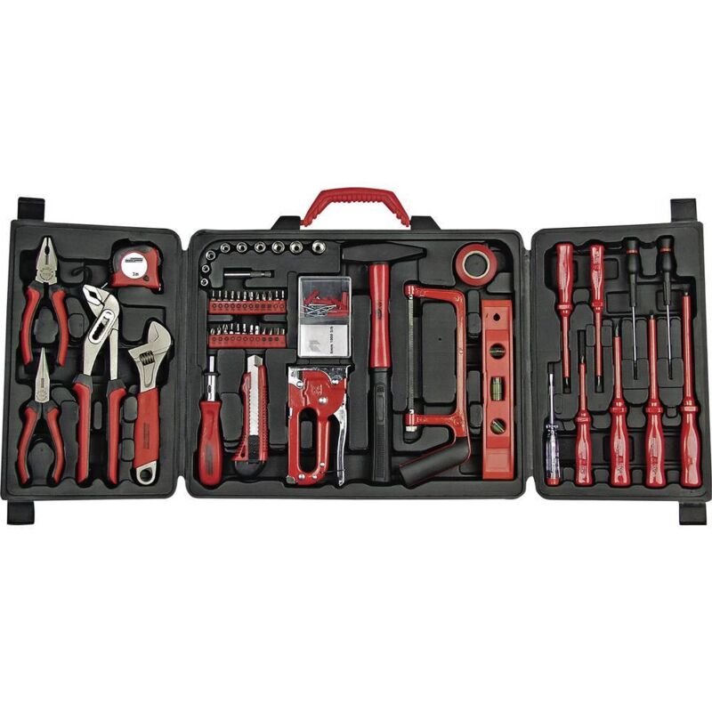 Jeu d'outils Brüder Mannesmann M29065 pour les bricoleurs en valise 60 pièces