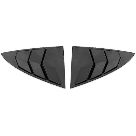 Pour les pièces de modification extérieure à paillettes triangulaires arrière de la persienne en Y, noir brillant, A--