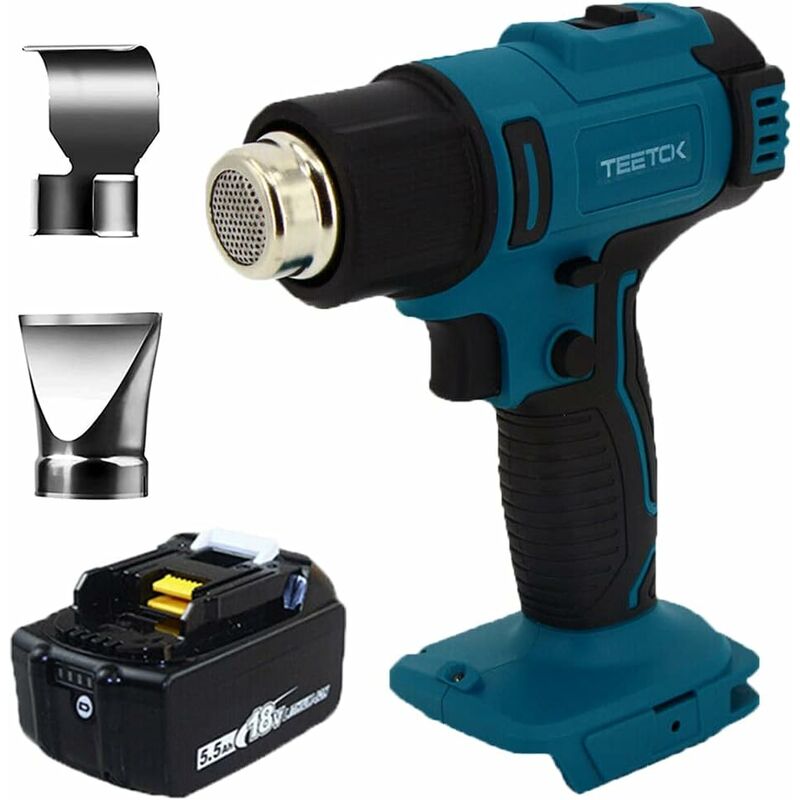 Teetok - Pistolet thermique lxt Bare Unit + 2 buses Peinture rétractable de soudure avec une batterie 5.5Ah, Compatible avec la batterie Makita