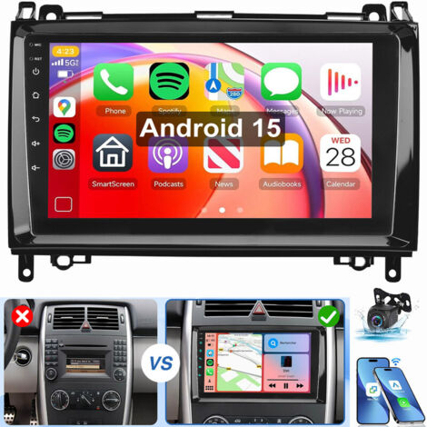 Pour Mercedes Benz A/B Klasse W169 W639 W245 W906 Vito Android 15 Autoradio GPS WIFI 1+32G CAM