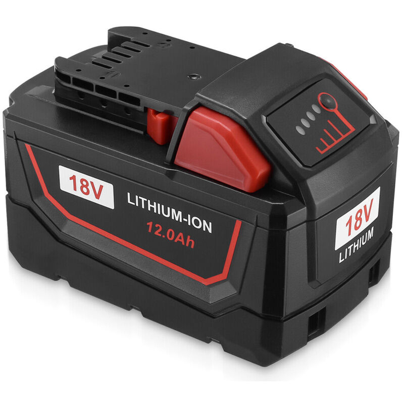 Pdstation - Pour Milwaukee M18 Lithium 12.0AH 18V Batterie à capacité étendue 48-11-1890 48-11-1812