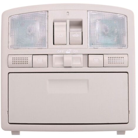Pour modèles 2009-2011, 6 portes, avec toit ouvrant, console de pavillon grise avec éclairage intégré, référence GS4C-69-970D-75