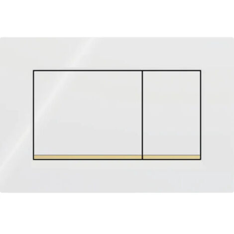 Pour panneau de commande compatible Geberit Sigma30 3/6L - blanc/or 115.883.KK.1