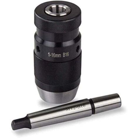 Pour perceuse à colonne MT2-B16 mandrin sans clé 0.5-16mm dispositif de serrage rapide conique morse adapté à la perceuse à colonne, fraiseuse, tour