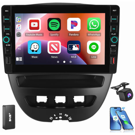 Pour Peugeot 107 Toyota Aygo Citroen C12005-2014 Android 15 Autoradio GPS RDS BT 4+64G DAB CAM