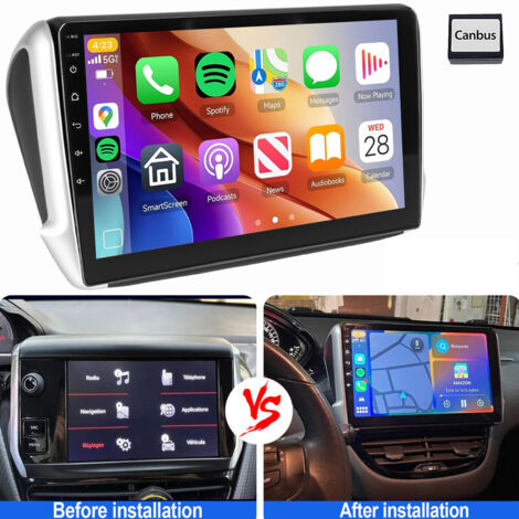 Pour Peugeot 2008/208 2013-2018 Carplay Android 15 Autoradio GPS WiFi BT 2+64G