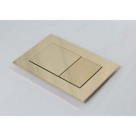 Pour plaque de commande de toilettes TECEnow, adaptée aux systèmes à double chasse, or brillant