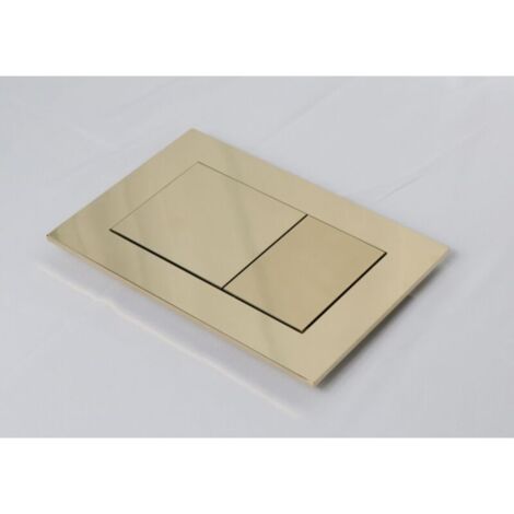 Pour plaque de commande de toilettes TECEnow, adaptée aux systèmes à double chasse, or brillant