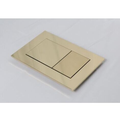Pour plaque de commande de toilettes TECEnow, adaptée aux systèmes à double chasse, or brillant