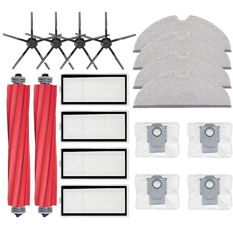 Pour Q7 Max Q7 Max+ T8 Robot Aspirateur Pièces De Rechange Brosse Latérale Principale Filtre Hepa Vadrouille Chiffon Sac à Poussière Noir