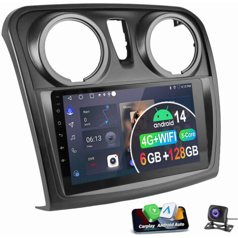 Pour Renault Dacia Duster Dokker Logan Sandero 6 + 128G APPLE Carplay autoradio Android 14 6+128G CAM