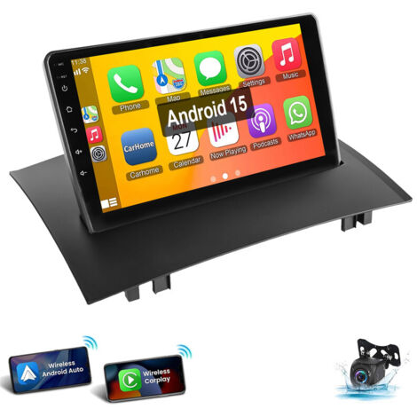 Pour Renault Megane 2 2002-2009 Android 15 Autoradio Carplay GPS RDS WIFI 1+32G CAM