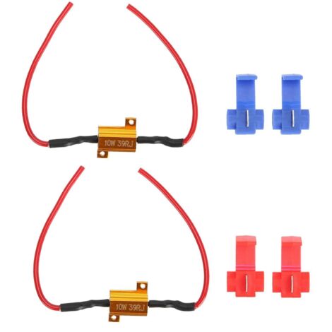 pour résistance anti-erreur led clignotant p21w pour resistance clignotant led voiture pour resistance clignotant led moto Décodeur LED pour voiture, décodeur LED de voiture 2 pièces Anti Hyp