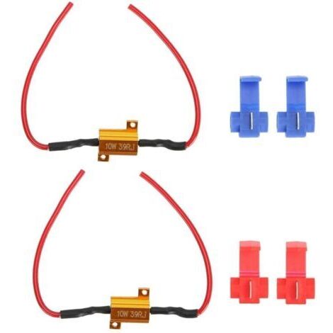 pour résistance anti-erreur led clignotant p21w pour resistance clignotant led voiture pour resistance clignotant led moto Décodeur LED pour voiture, décodeur LED de voiture 2 pièces Anti Hyp