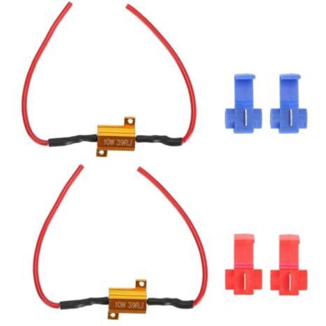 pour résistance anti-erreur led clignotant p21w pour resistance clignotant led voiture pour resistance clignotant led moto Décodeur LED pour voiture, décodeur LED de voiture 2 pièces Anti Hyp