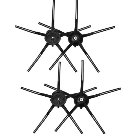 Pour Roborock S7 / T7S / T7S Plus G10 2 paires de brosses latérales noires