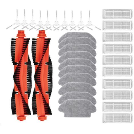 Pour robot aspirateur laveur 3C, brosse latérale à rouleau, filtres et chiffons--