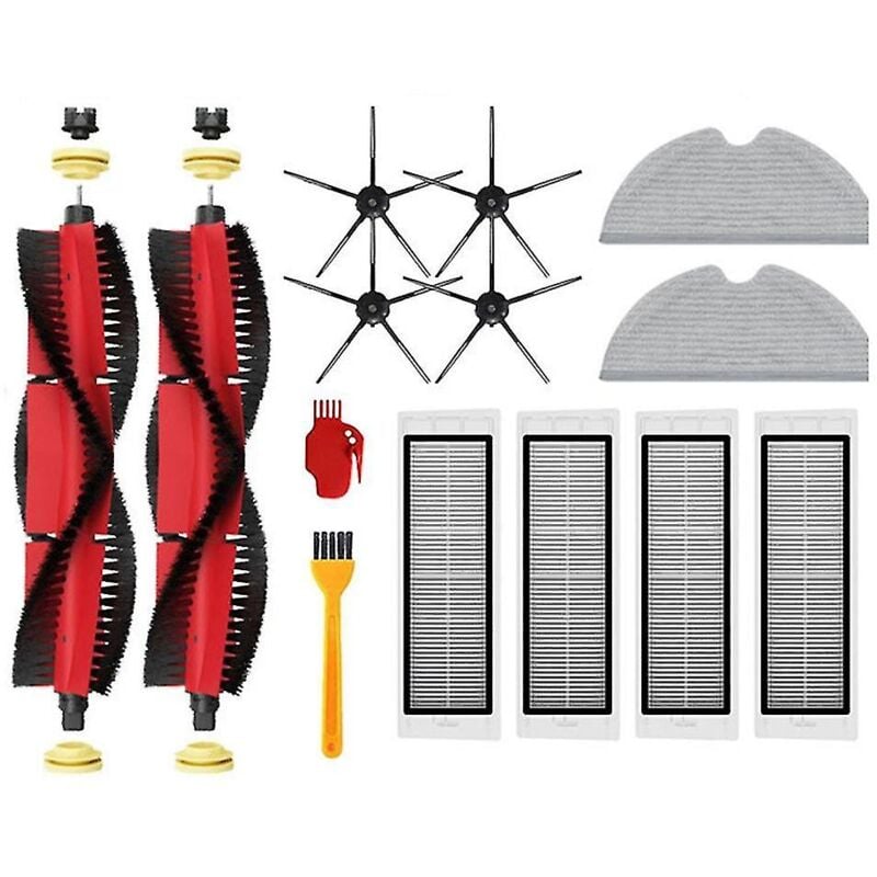 Fei Yu - Pour S5 S6 Max Pure E4 E5 T6 T4 Accessoires d'aspirateur Brosse latérale principale Chiffon de vadrouille Pièces de rechange