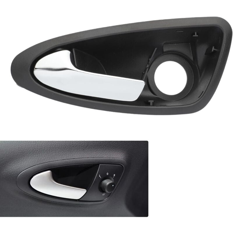 pour Seat Ibiza 6J Poignée de Porte 6J1837113A Chromée Conducteur Poignée Intérieure de Voiture Avant Gauche pour Ibiza 2009-2017