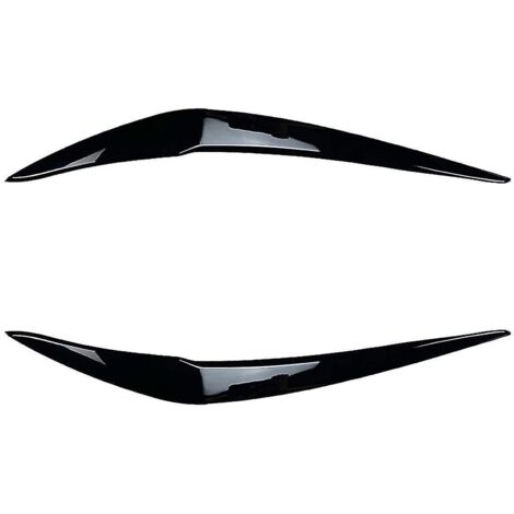 Pour - Série 1 F20 Fin 118i 120i 2015-2019 Bande de protection de phare avant noire brillante en forme de sourcil