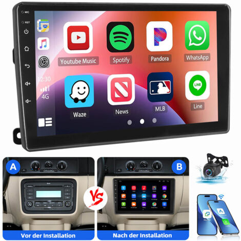 Pour Skoda Fabia II 2008-2014 Apple Carplay Android 15 Autoradio GPS RDS BT WIFI 1+32G CAM