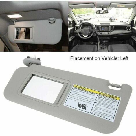 pour sonnenblende Links Toyota rav4 2006 Pare-Soleil de Voiture Original Standard de Voiture ABS Gris Gauche Côté Conducteur Pare-Soleil 74320-42501-B2 Pare-Soleil de Fenêtre de Voiture Pare-So