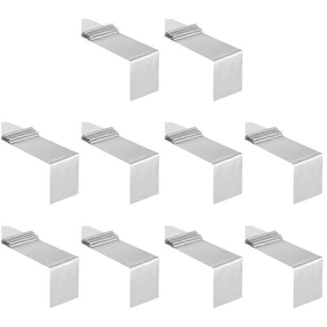 Pour table rectangulaire ronde, nappe lisse, lot de 10 pièces A--