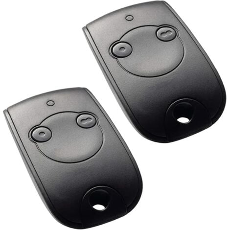 ANPVIZ Pour télécommande RTS 2 canaux Pour contrôler 2 moteurs RTS de portail et de porte de garage, noir - 2 pièces