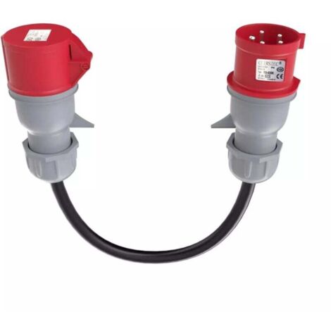 Pour Tesla modèle X S Y 5 broches rouge CEE 32A mâle vers 16A femelle CEE adaptateur chargeur rallonge connecteur 400V prise à-0.5m