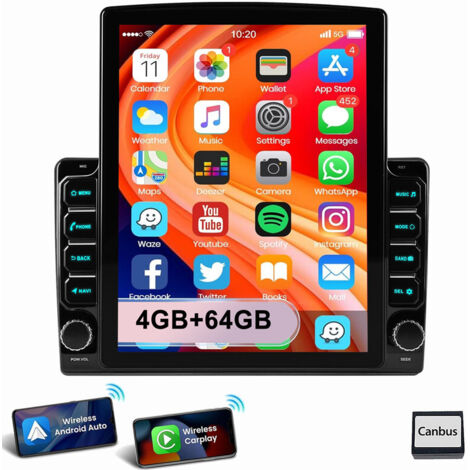 Pour Toyota Aygo Citroen C1/Peugeot 108 Autoradio Carplay Android 15 GPS RDS 2+32G