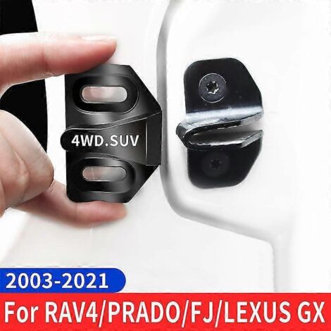 Pour Toyota Prado 150 Rav4, verrou de hayon, Cruiser FJ, Lexus GX, verrou de coffre de porte arrière, antichoc et antibruit  Accessoires de protection pour verrou de porte - RAV4 Noir