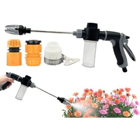 Pour Tuyau d'Arrosage, Lance À Haute Pression Tuyau, Pulvérisateur Réglable Lavage Auto Et Arrosage Pelouse B -