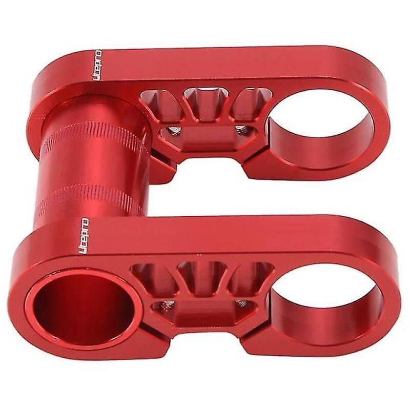 Pour vélo pliant, double potence, guidon allongé de 31,8 mm, potence réglable en aluminium, rouge