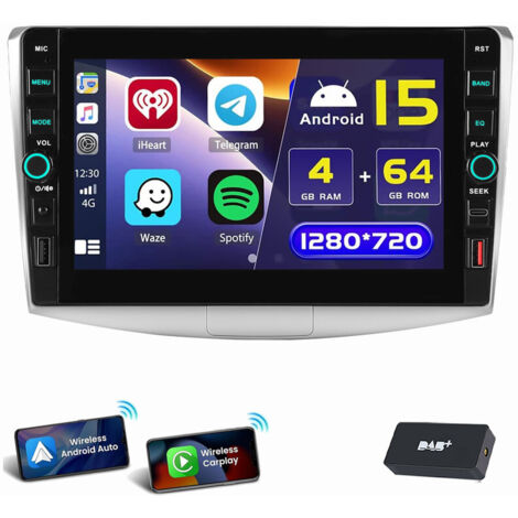 Pour VW Passat B7 2010-2015 10.1" Autoradio Apply CarPlay Android 15 USB Tyoe-C GPS Bluetooth 2+64G DAB