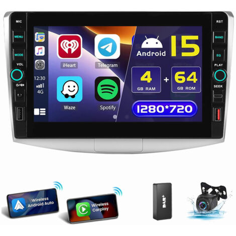 Pour VW Passat B7 2010-2015 10.1" Autoradio Apply CarPlay Android 15 USB Tyoe-C GPS Bluetooth 2+64G DAB CAM