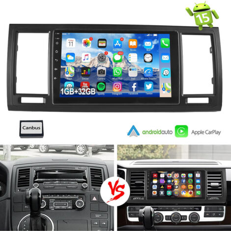 Pour VW T6 Transporter Multivan Apple Carplay Android 15 Autoradio Bluetooth EQ USB GPS Navi WIFI Écran tactile - 1+32G