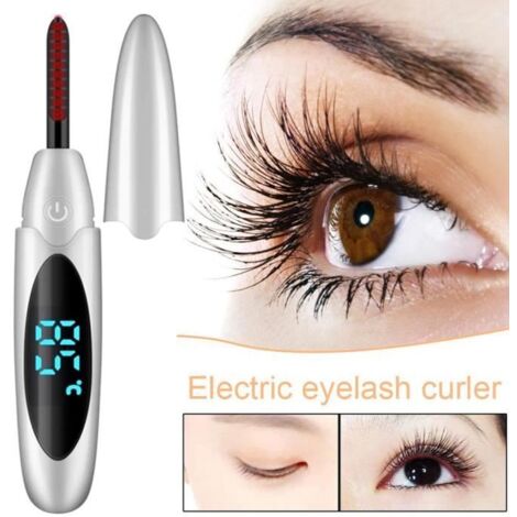 PourV Recourbe Cils Chauffant, Recourbe Cils Professionnel, Recourbe Cils Electrique, Charge USB, Eyelash Curler, Outil de Beauté