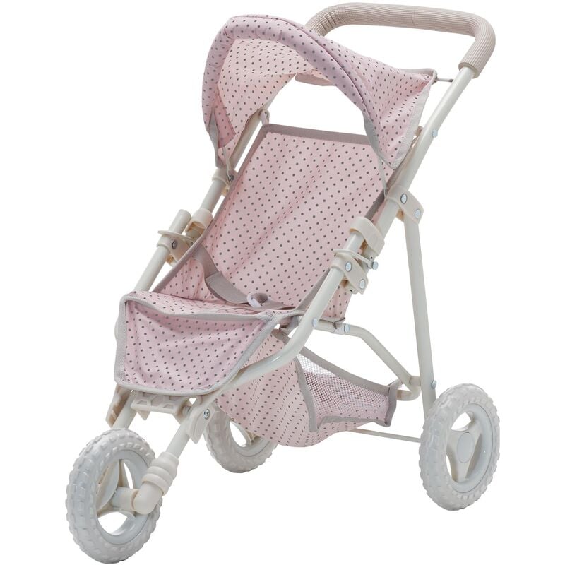 Pousette Et Landau Jouet Pliable Pour Poupons Et Poupées Rose Avec Couffin Olivia's Little World OL-00002 - Rose