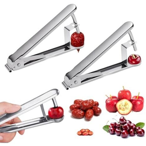 Pousse-noyaux Pour Cerises - En Acier Inoxydable 304 - Pour Préparation De Gâteaux Et Desserts Frais - Lot De 2