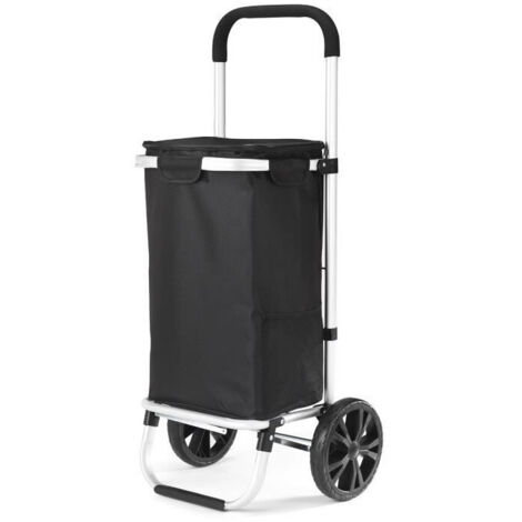 Poussette de marché 2 roues 42l noir - Kitchen Chef - EASYPOUSS MAX