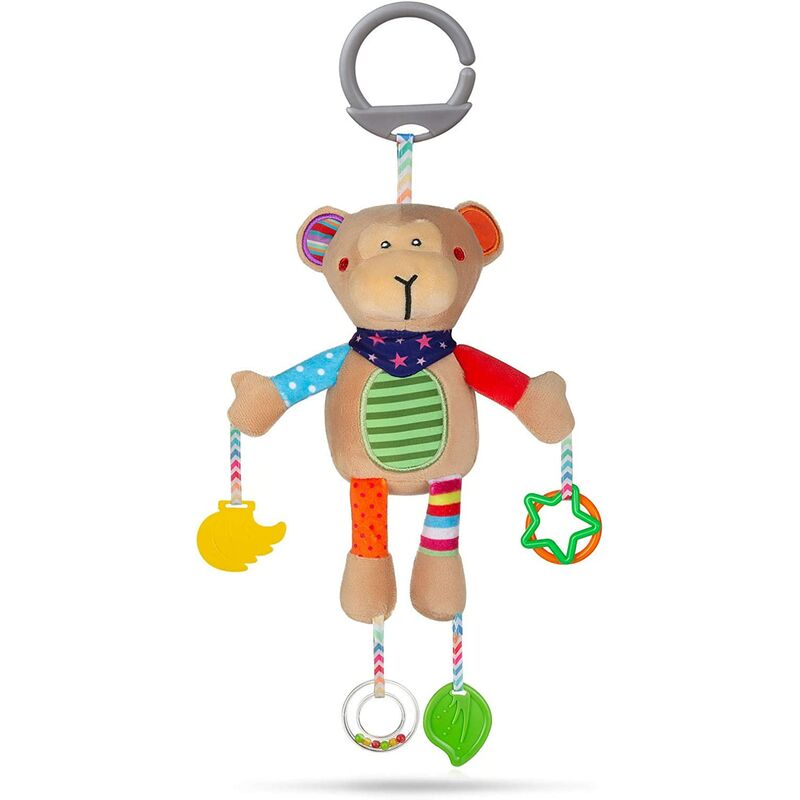 Poussette jouet cloche animal jouet activité bébé poussette jouet en trois dimensions multi-fonction animal pendentif confortable poupée voiture
