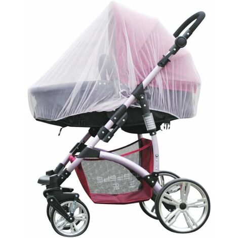 Poussettes Moustiquaire Bébé Universel Siège de Voiture Couvercle de Protection Bouclier d'insecte Filets Insecte Mouche Landau Net Buggy Filet de Poussette Doux Confortable Respirant pour(blanc)