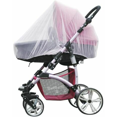 Poussettes Moustiquaire Bébé Universel Siège de Voiture Couvercle de Protection Bouclier d'insecte Filets Insecte Mouche Landau Net Buggy Filet de Poussette Doux Confortable Respirant pour(blanc)